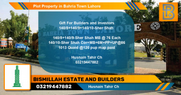 Residential Plot for Sale in Bahria Town, Lahore - (BP-60351)