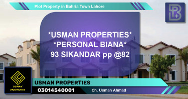 Residential Plot for Sale in Bahria Town, Lahore - (BP-60382)