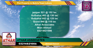 Residential Plot for Sale in Bahria Town, Lahore - (BP-60392)