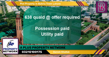 Residential Plot for Sale in Bahria Town, Lahore - (BP-60428)
