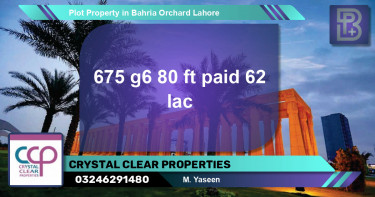 Residential Plot for Sale in Bahria Orchard, Lahore - (BP-60437)