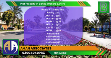 Residential Plot for Sale in Bahria Orchard, Lahore - (BP-60442)