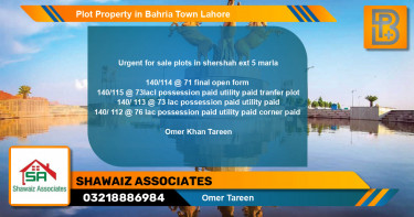 Residential Plot for Sale in Bahria Town, Lahore - (BP-60461)
