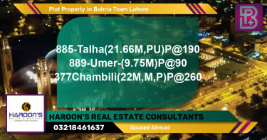 Residential Plot for Sale in Bahria Town, Lahore - (BP-60467)