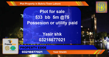 Residential Plot for Sale in Bahria Town, Lahore - (BP-60482)
