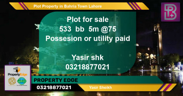 Residential Plot for Sale in Bahria Town, Lahore - (BP-60484)