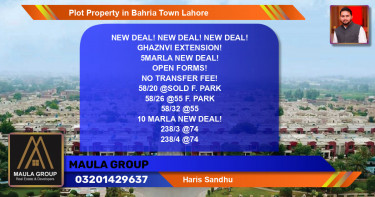 Residential Plot for Sale in Bahria Town, Lahore - (BP-60533)