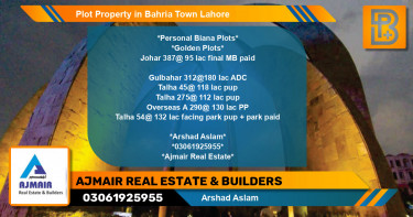 Residential Plot for Sale in Bahria Town, Lahore - (BP-60562)