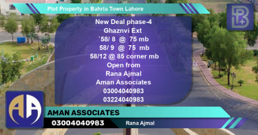 Residential Plot for Sale in Bahria Town, Lahore - (BP-60564)