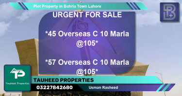 Residential Plot for Sale in Bahria Town, Lahore - (BP-60586)