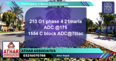 Residential Plot for Sale in Bahria Orchard, Lahore - (BP-60626)