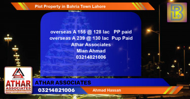 Residential Plot for Sale in Bahria Town, Lahore - (BP-60628)