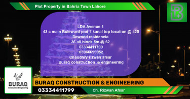 Residential Plot for Sale in Bahria Town, Lahore - (BP-60629)