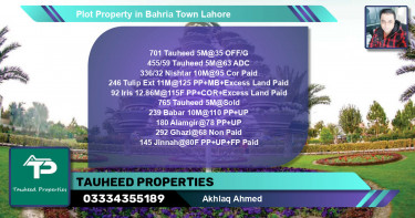 Residential Plot for Sale in Bahria Town, Lahore - (BP-60644)