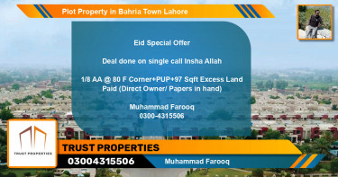 Residential Plot for Sale in Bahria Town, Lahore - (BP-60660)