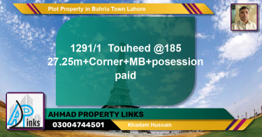 Residential Plot for Sale in Bahria Town, Lahore - (BP-60676)