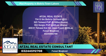 Residential Plot for Sale in Bahria Town, Lahore - (BP-60677)