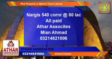 Residential Plot for Sale in Bahria Town, Lahore - (BP-60710)