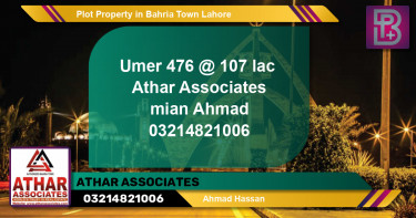 Residential Plot for Sale in Bahria Town, Lahore - (BP-60715)