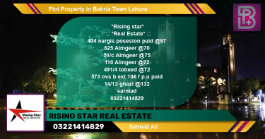 Residential Plot for Sale in Bahria Town, Lahore - (BP-60720)