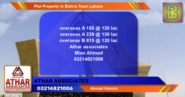 Residential Plot for Sale in Bahria Town, Lahore - (BP-60758)