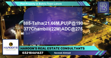 Residential Plot for Sale in Bahria Town, Lahore - (BP-60798)