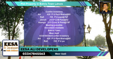 Residential Plot for Sale in Bahria Town, Lahore - (BP-60807)