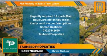 Residential Plot for Sale in Bahria Town, Lahore - (BP-60822)