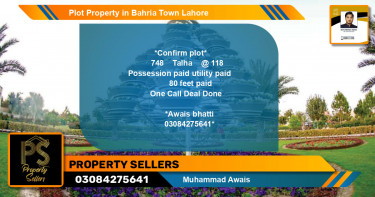 Residential Plot for Sale in Bahria Town, Lahore - (BP-60823)