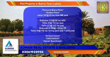 Residential Plot for Sale in Bahria Town, Lahore - (BP-60829)