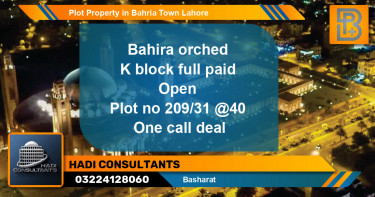 Residential Plot for Sale in Bahria Town, Lahore - (BP-60859)