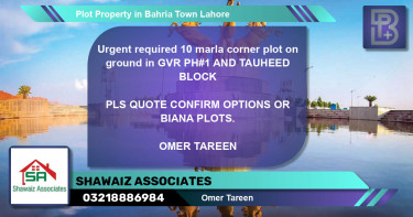 Residential Plot for Sale in Bahria Town, Lahore - (BP-60862)