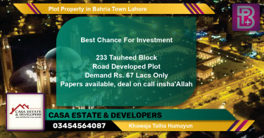 Residential Plot for Sale in Bahria Town, Lahore - (BP-60869)