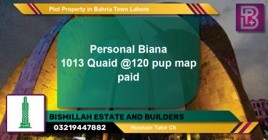 Residential Plot for Sale in Bahria Town, Lahore - (BP-60935)