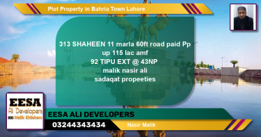Residential Plot for Sale in Bahria Town, Lahore - (BP-60964)
