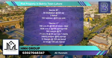 Residential Plot for Sale in Bahria Town, Lahore - (BP-60985)