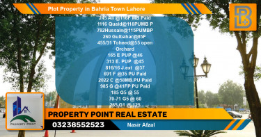 Residential Plot for Sale in Bahria Town, Lahore - (BP-60989)