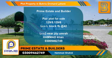 Residential Plot for Sale in Bahria Orchard, Lahore - (BP-61007)
