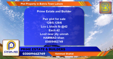 Residential Plot for Sale in Bahria Town, Lahore - (BP-61013)