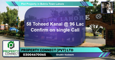 Residential Plot for Sale in Bahria Town, Lahore - (BP-61031)