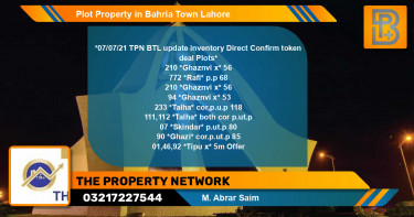 Residential Plot for Sale in Bahria Town, Lahore - (BP-61032)