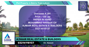 Residential Plot for Sale in Bahria Town, Lahore - (BP-61065)