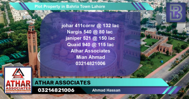 Residential Plot for Sale in Bahria Town, Lahore - (BP-61088)