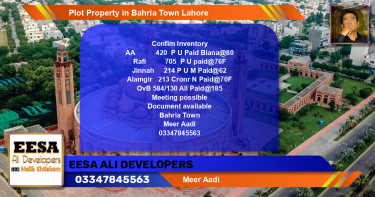 Residential Plot for Sale in Bahria Town, Lahore - (BP-61097)