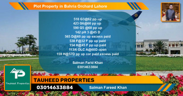 Residential Plot for Sale in Bahria Orchard, Lahore - (BP-61106)