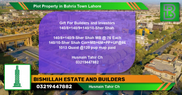 Residential Plot for Sale in Bahria Town, Lahore - (BP-61111)