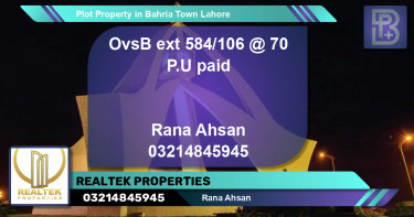 Residential Plot for Sale in Bahria Town, Lahore - (BP-61120)