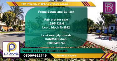 Residential Plot for Sale in Bahria Orchard, Lahore - (BP-61157)