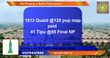 Residential Plot for Sale in Bahria Town, Lahore - (BP-61191)