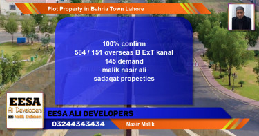 Residential Plot for Sale in Bahria Town, Lahore - (BP-61231)